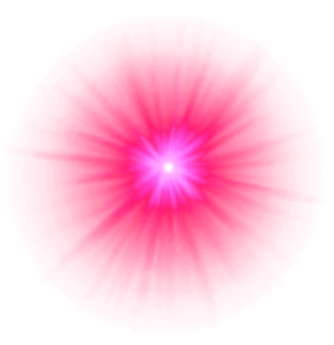 a bright pink star burst on a white background