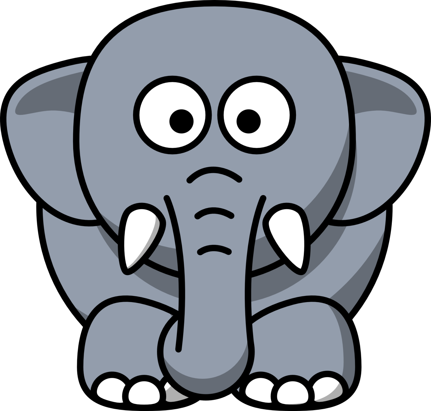 an elephant with a sad look on its face