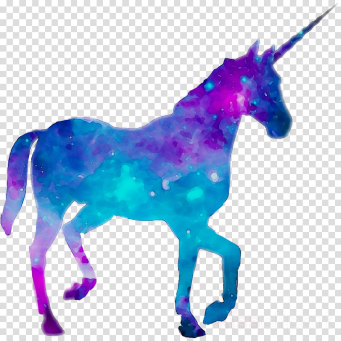 a watercolor painting of a unicorn on transparent background