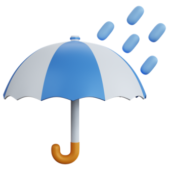an umbrella with rain coming out of it