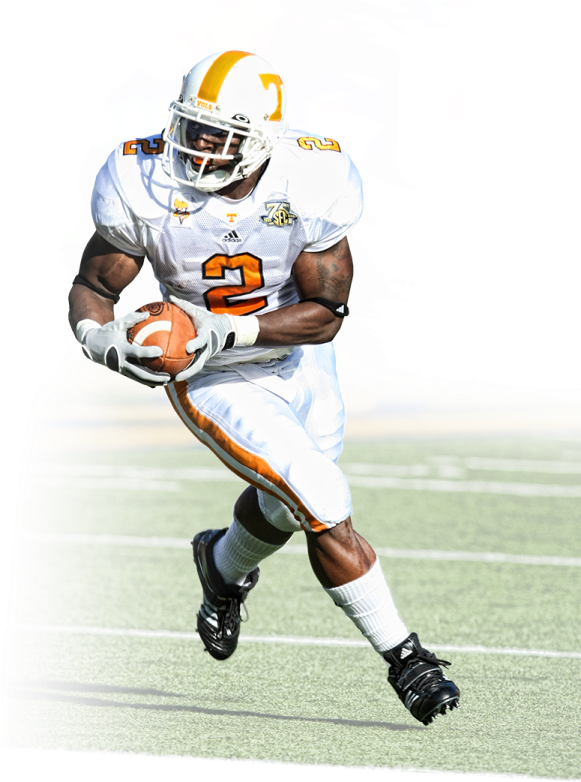a football player running with the ball