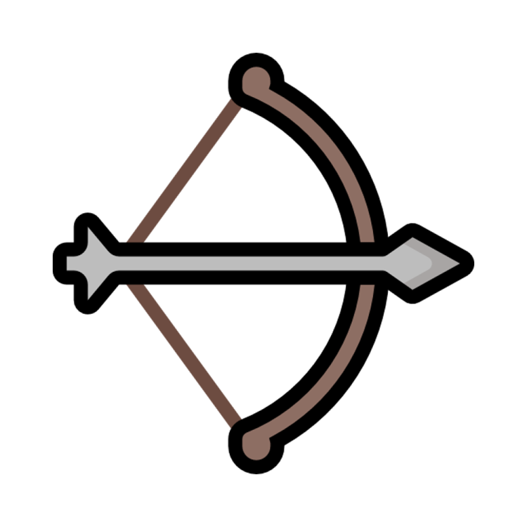 a bow and arrow icon