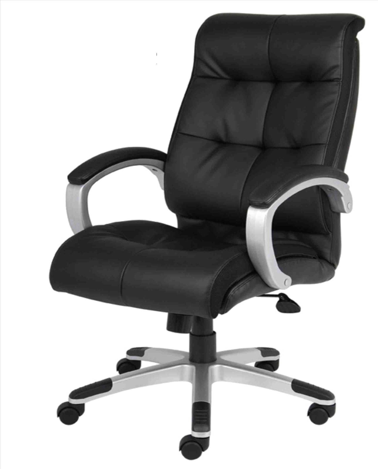 a black office chair on a white background