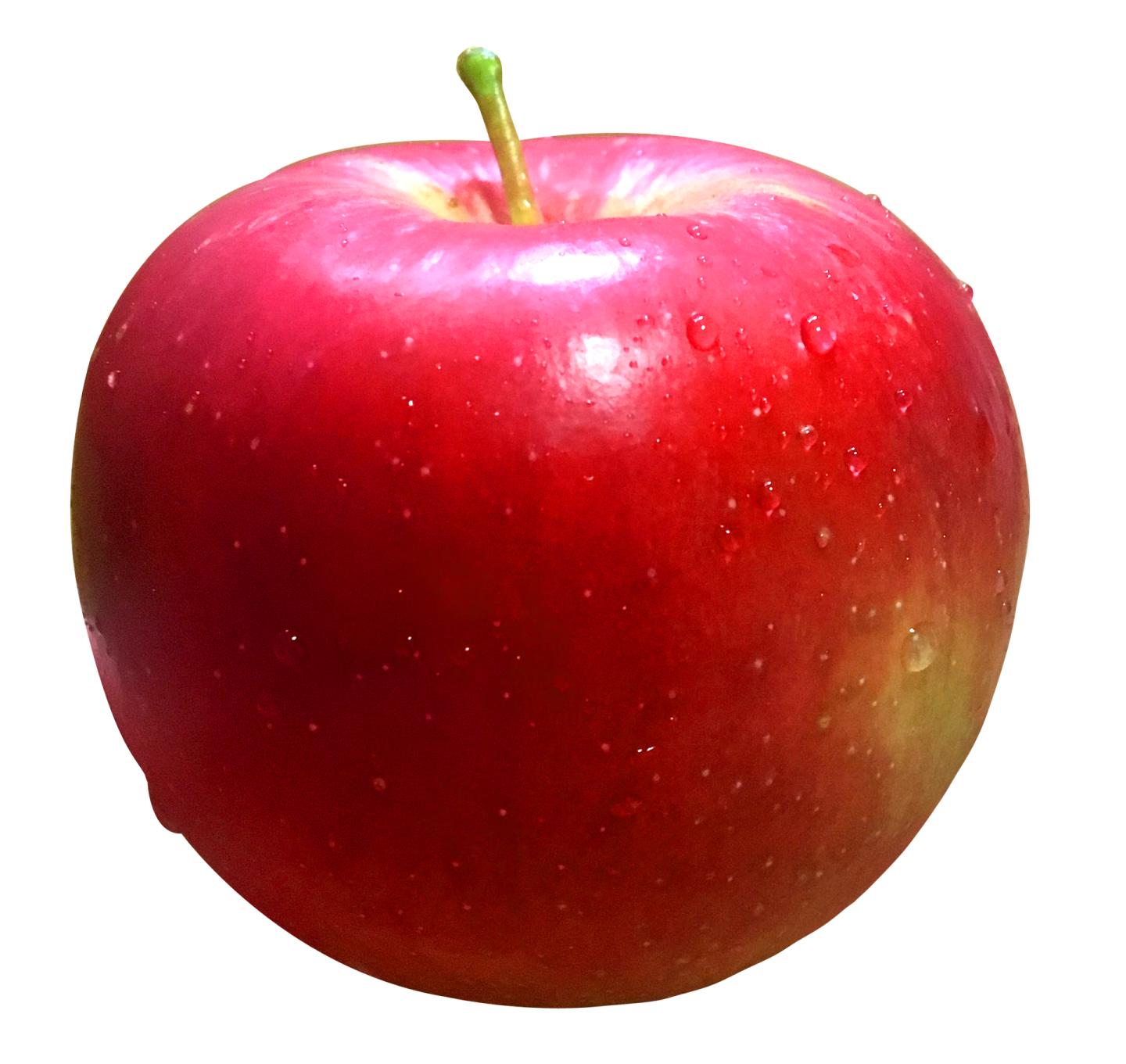 a red apple on a white background