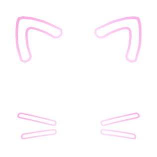 the outline of a cat's face