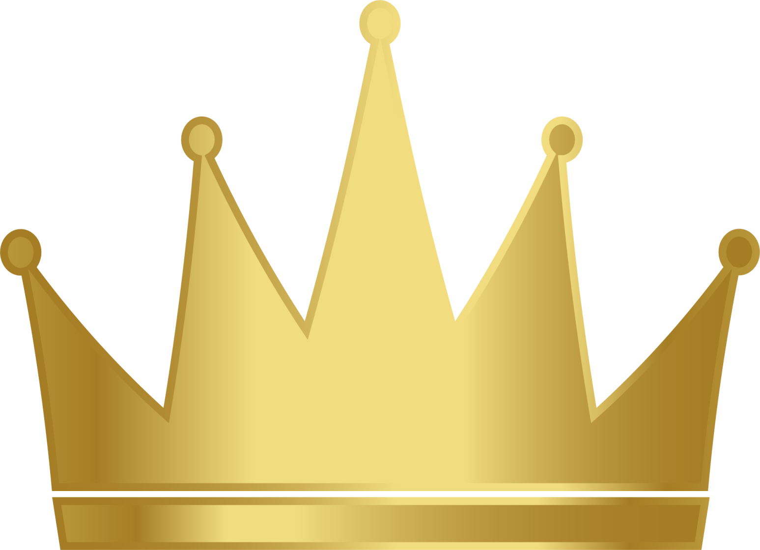 a gold crown on a white background