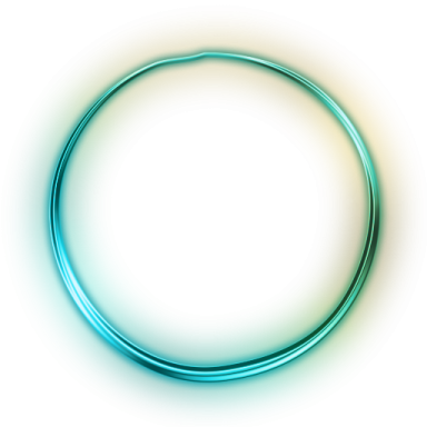 a blue ring on a white background