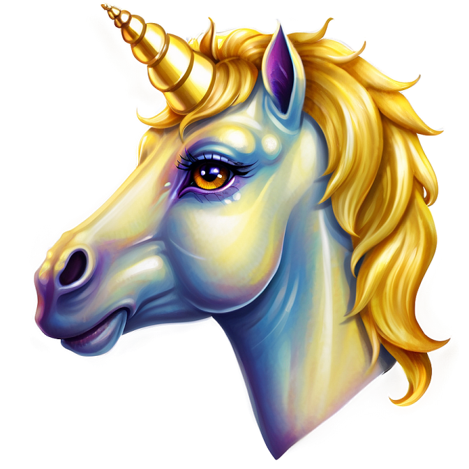 an illustration of a unicorn's head