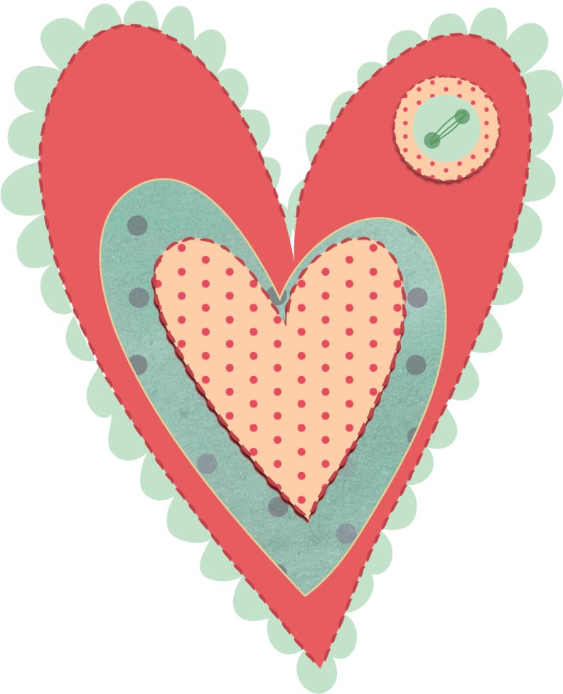 a heart with a clock on top of it