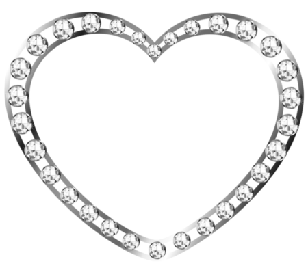 a heart shape made of diamonds