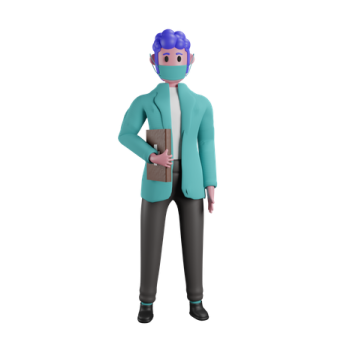 a person in a suit and tie holding a book