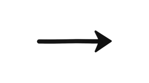 a black arrow on a white background