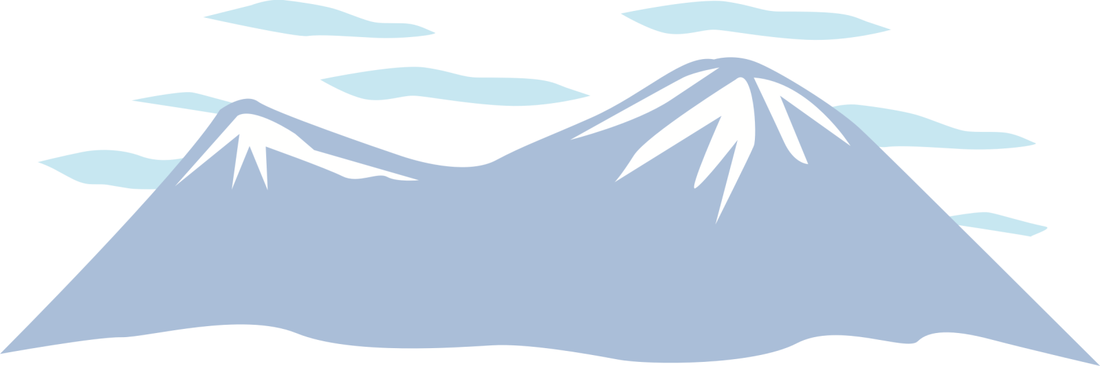 a mountain with snow and clouds