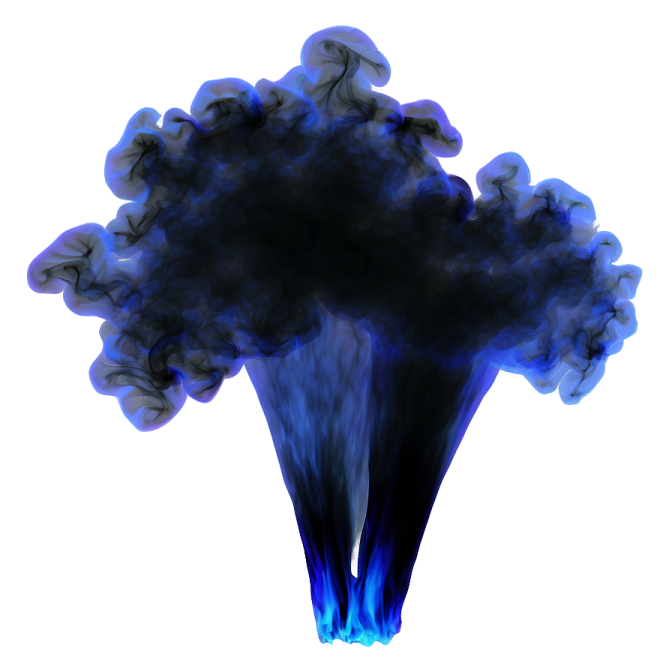 a black cloud of smoke