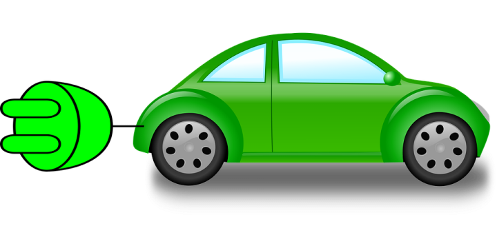 a green car with the word electric on it