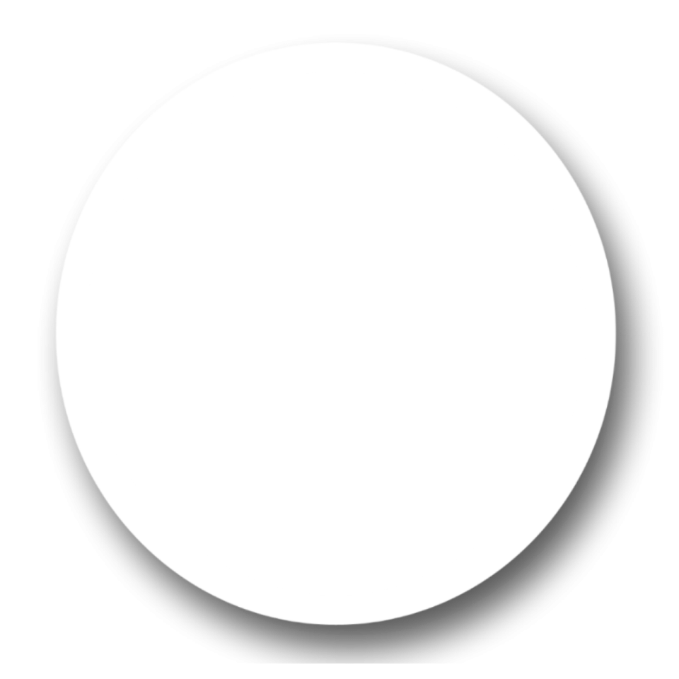 a white circle with a shadow on it