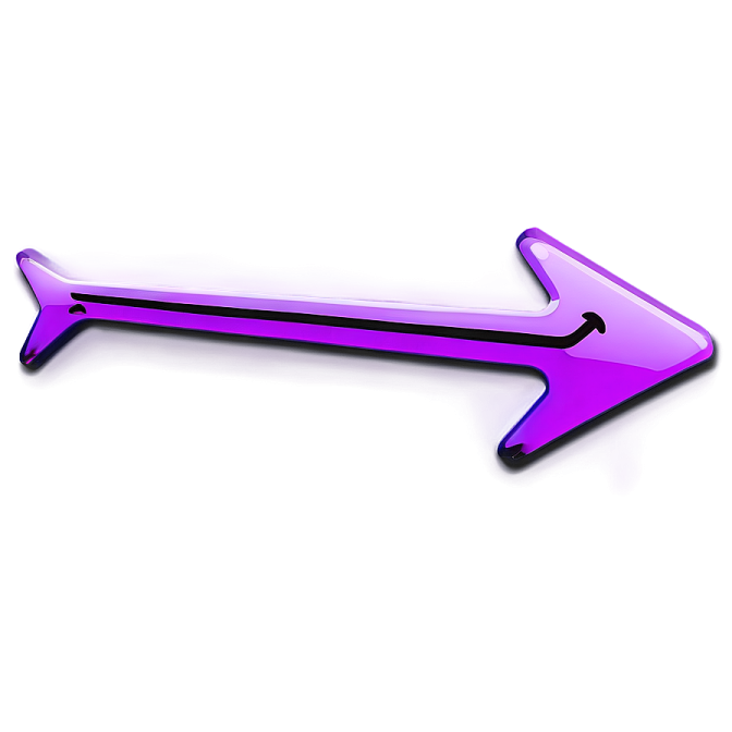 a purple arrow on a white background