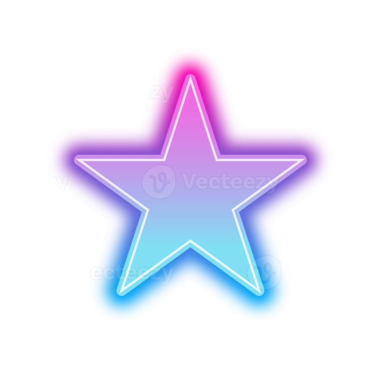 a purple and blue star on a white background