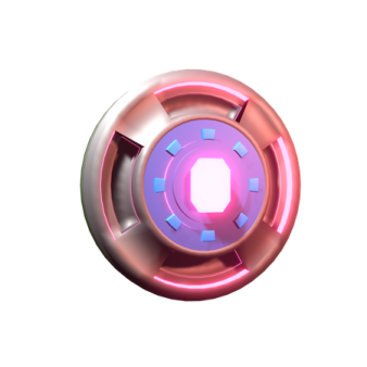 an image of a pink and blue button