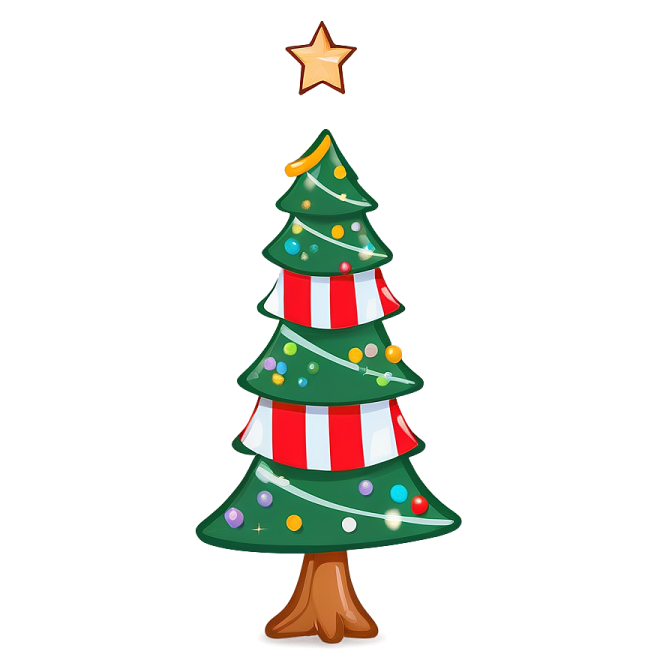 a christmas tree with a star on top