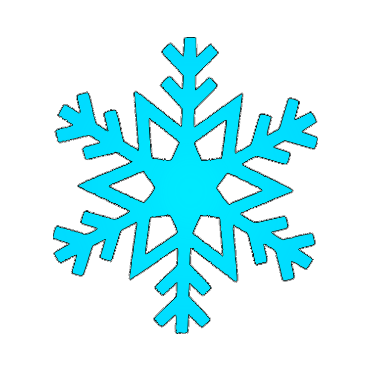 a blue snowflake on white background