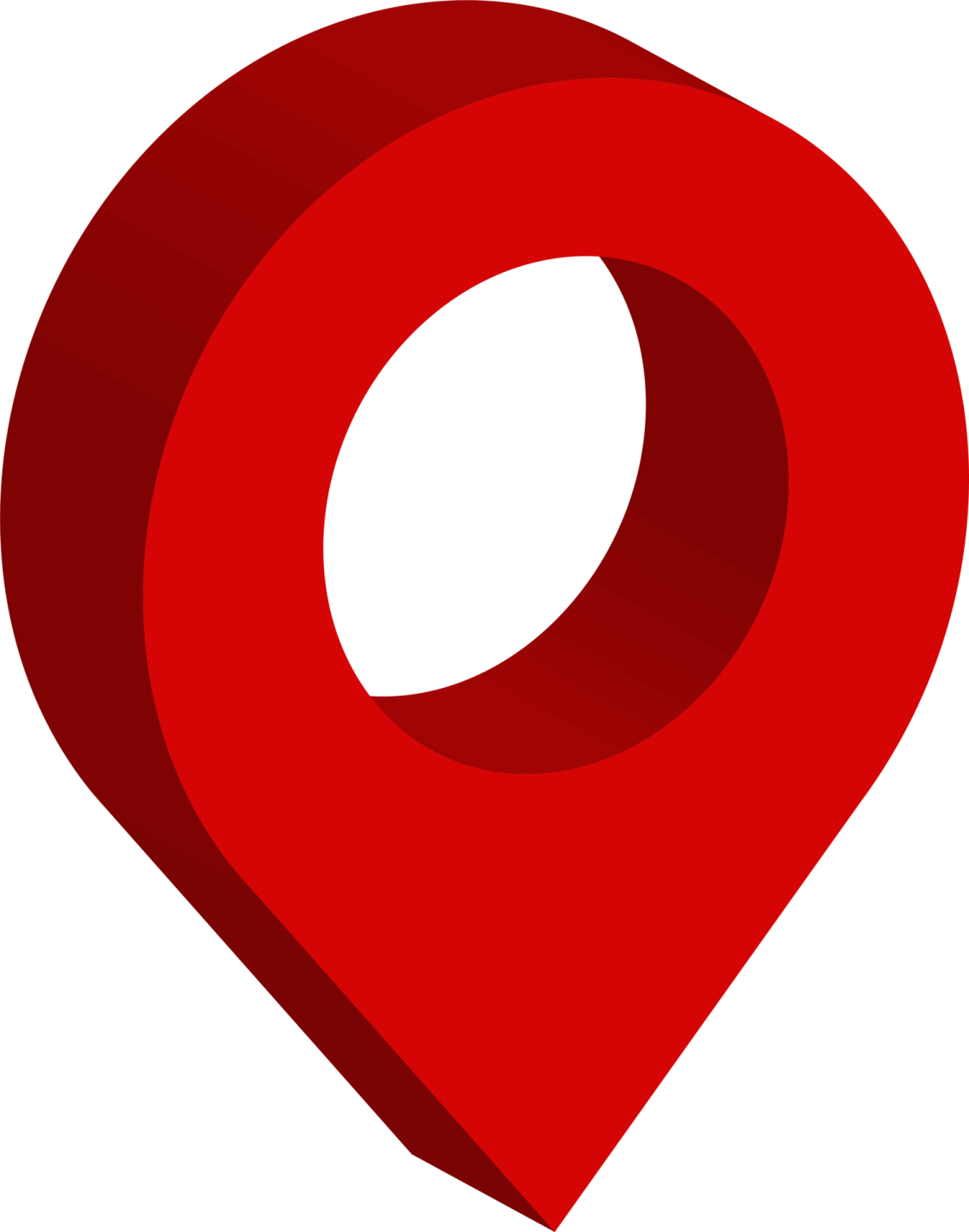 a red pin on a white background