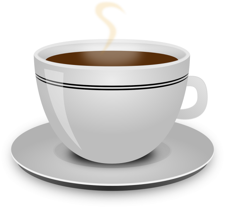 a cup of coffee on a saucer