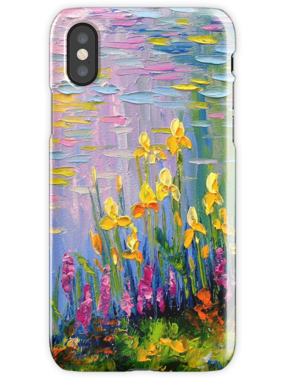 a painting of yellow flowers on a purple background