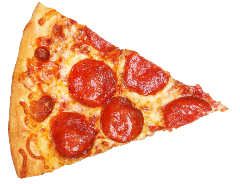a slice of pepperonie pizza