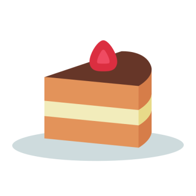 a piece of cake with a cherry on top