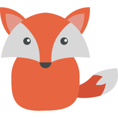 an orange fox with a white background
