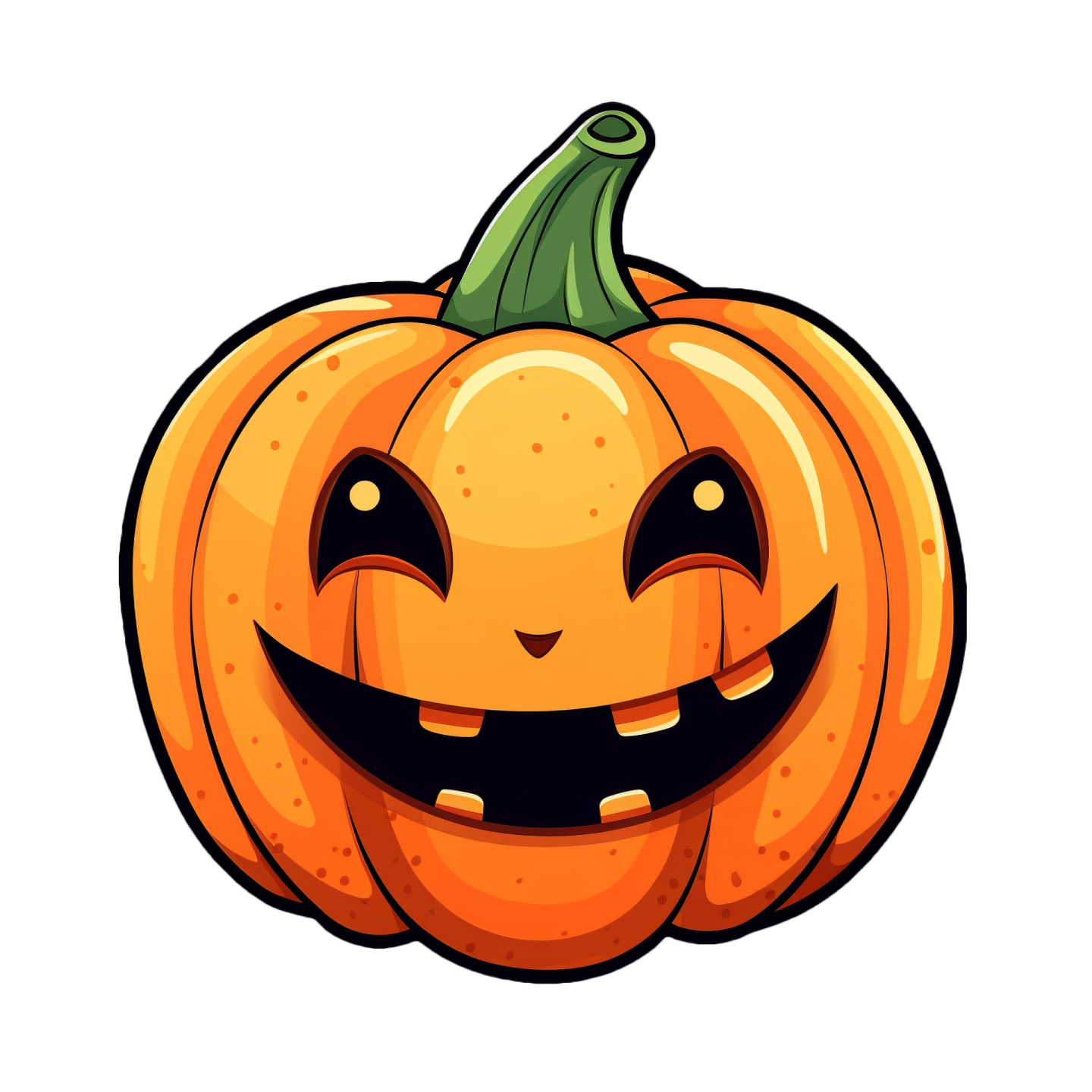 an orange pumpkin with a smiling face