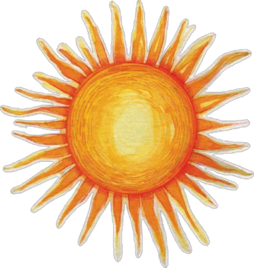 a drawing of the sun