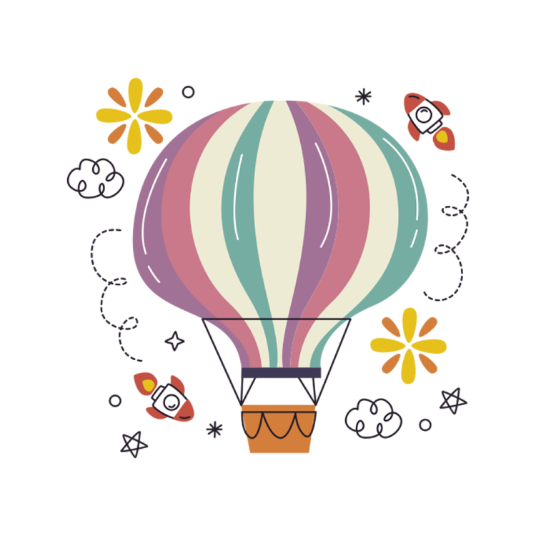 an illustration of a hot - air balloon