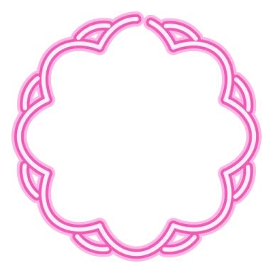 a pink frame on a white background
