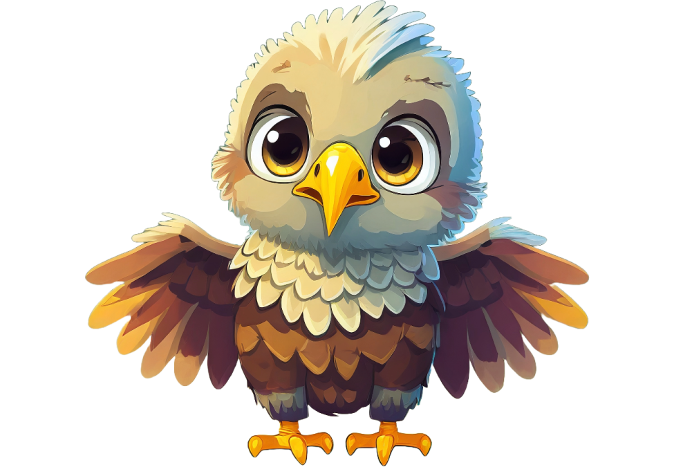 an illustration of an owl with big eyes