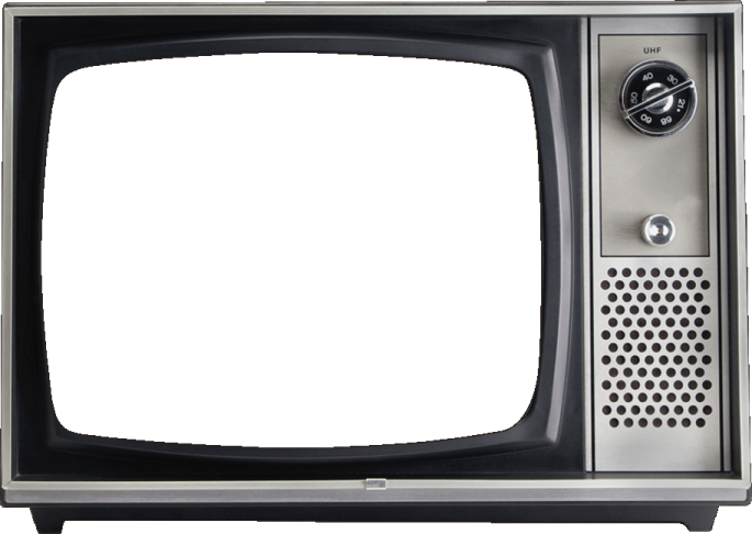 an old television set on a white background