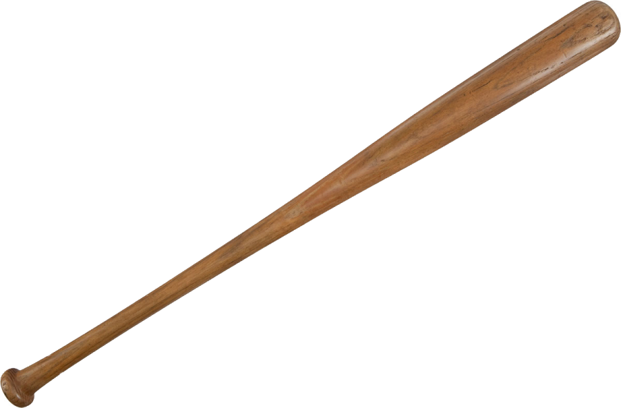 a wooden baseball bat on a white background
