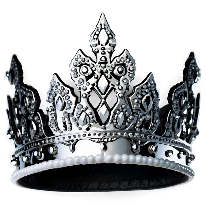 a silver crown on a white background