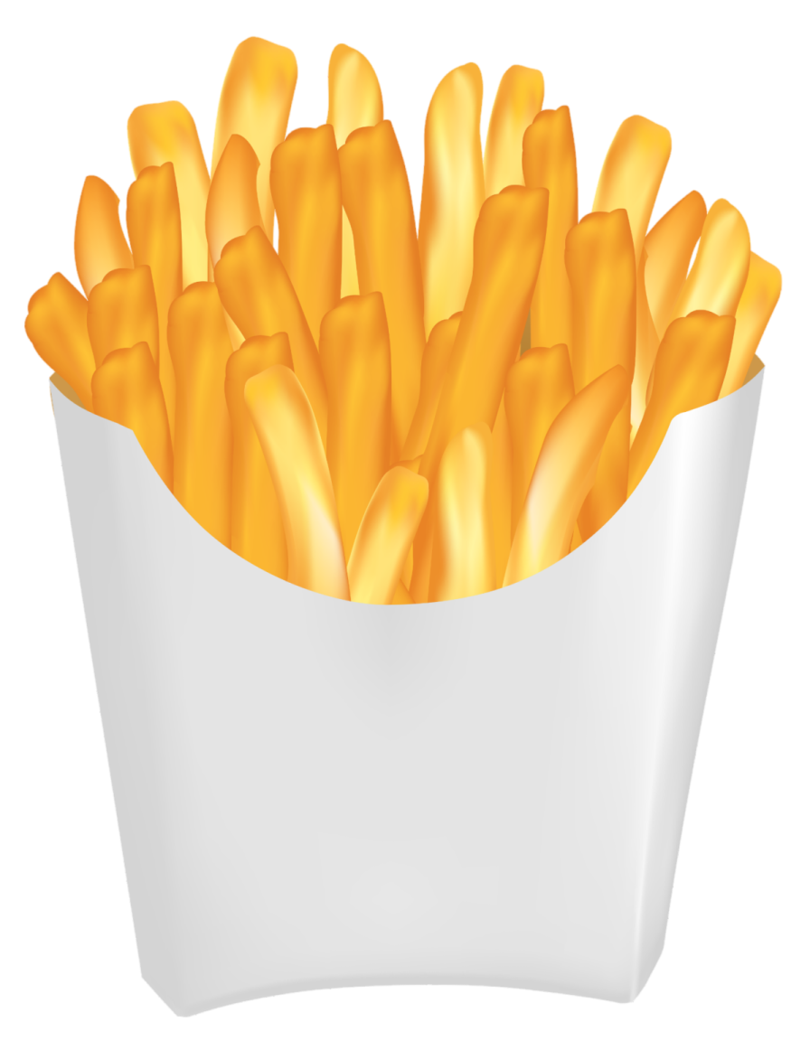 french fries in a paper container