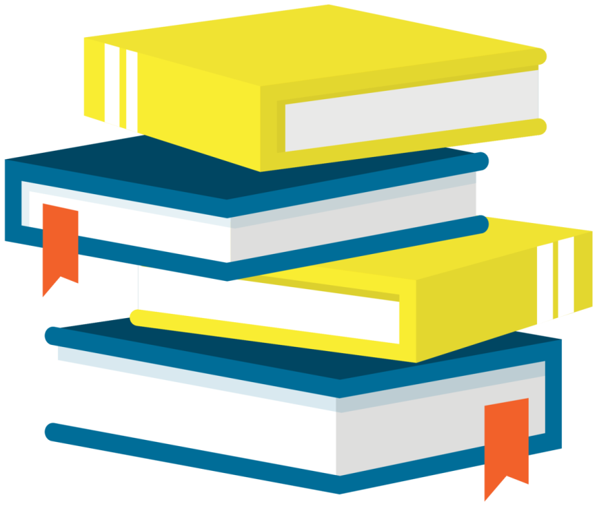 three books stacked on top of each other books