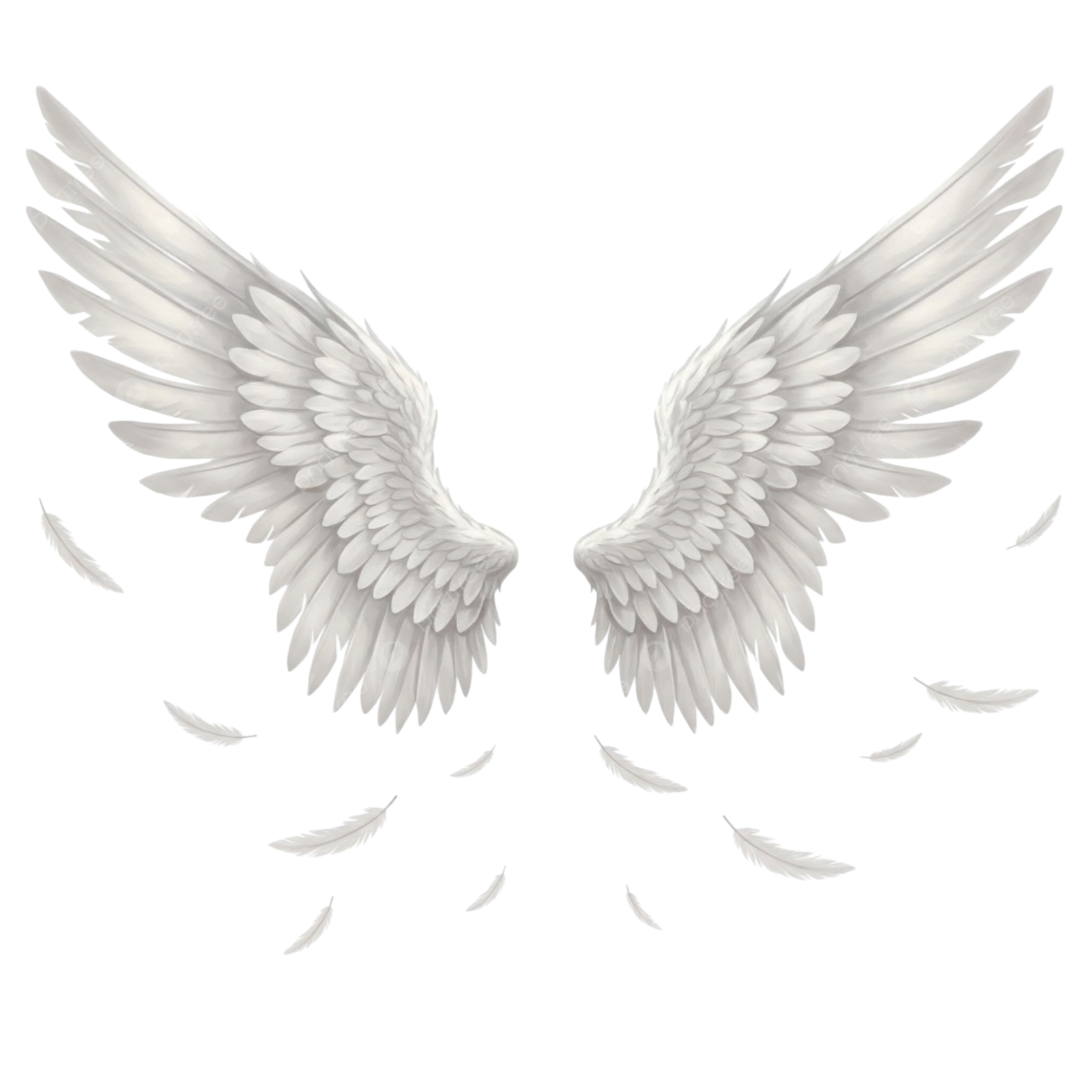 two white wings on a white background