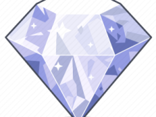a diamond with a white background