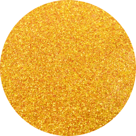 a round of gold glitter