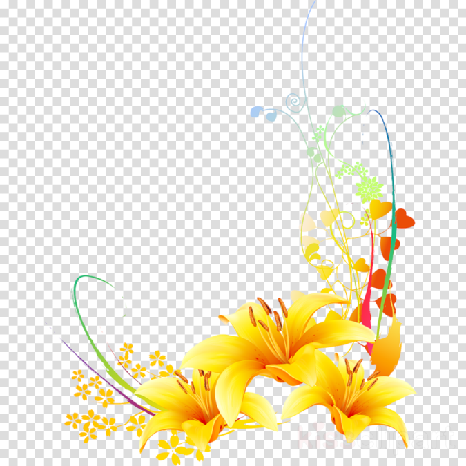a yellow flower on a transparent background