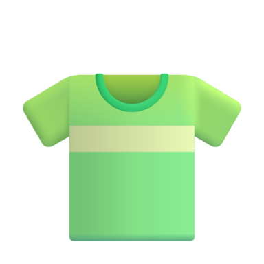 a green t - shirt on a white background