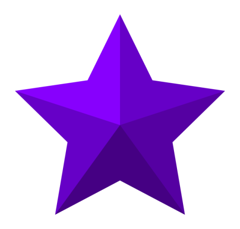 a purple star