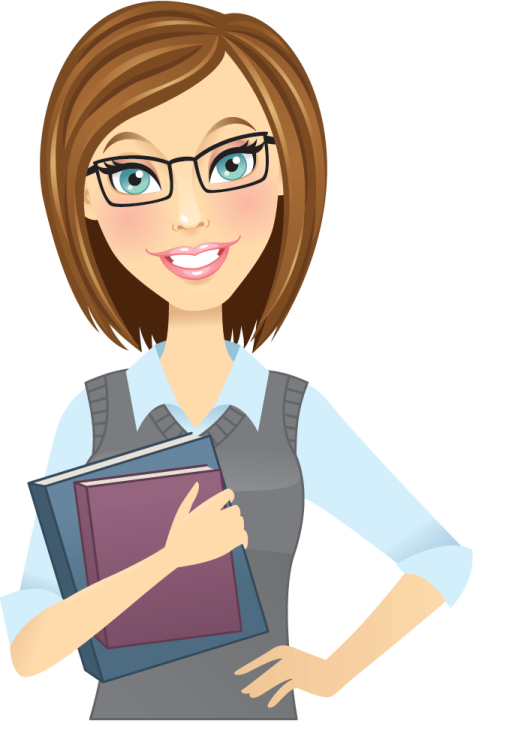 a woman in glasses holding a book
