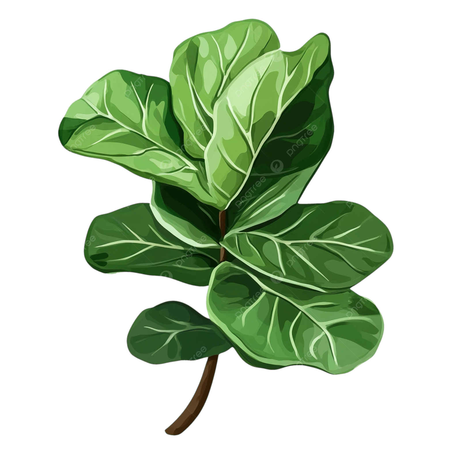 a green leaf on a white background