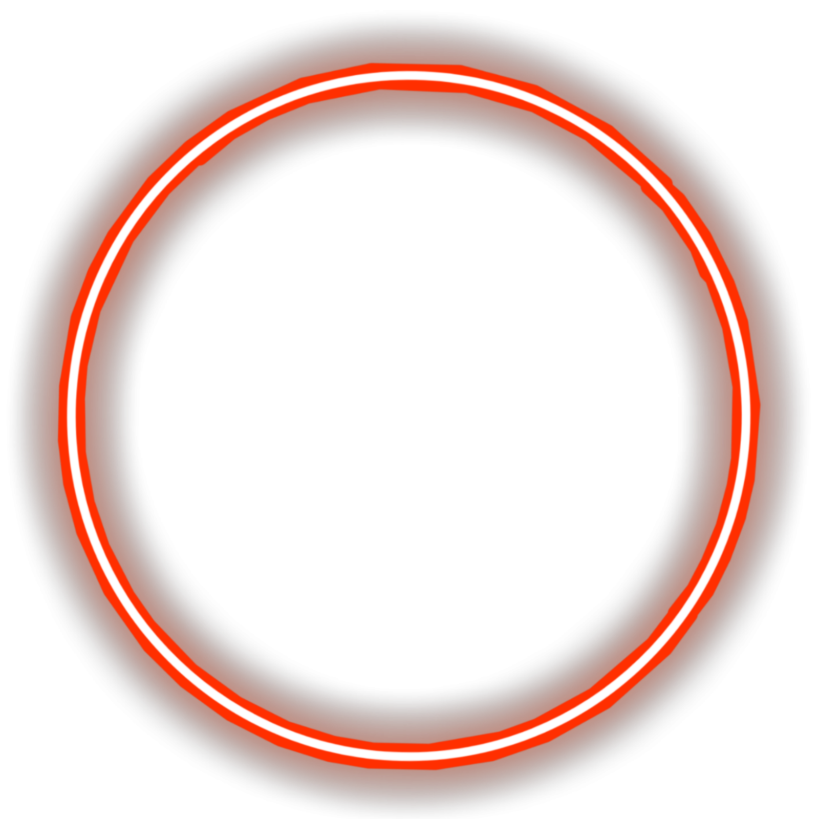 a red circle on a white background